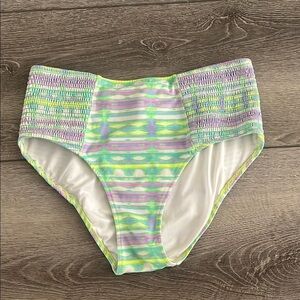 Victoria's Secret Pastel Striped Bikini Bottom high rise